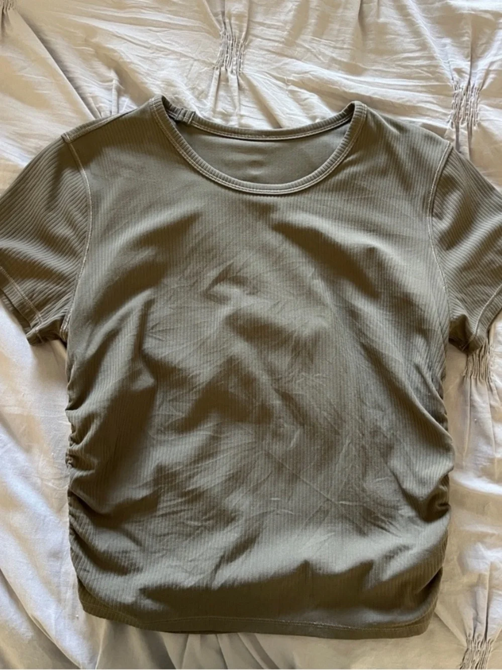 Lululemon All It Takes Ribbed Nulu Short Sleeve Tee Nomad Size 6